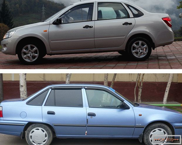 Лада Гранта и Daewoo Nexia - бюджетные автомобили, пользующиеся популярностью на российском рынке