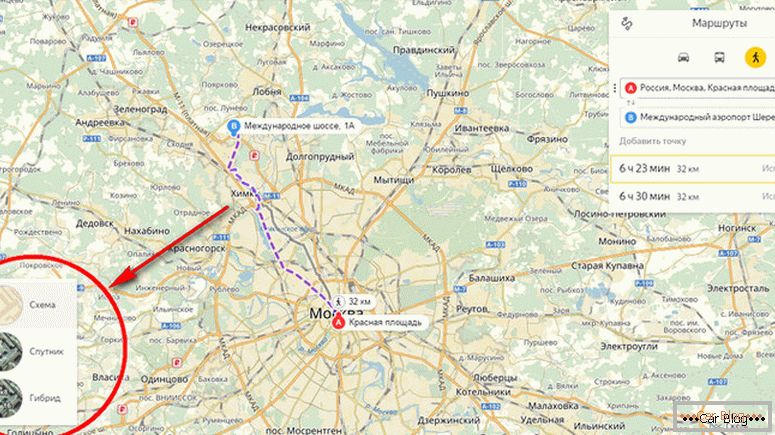 как да се изгради маршрут върху картите Yandex на автомобила