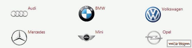 къде да намерите списък с марки на немски автомобили