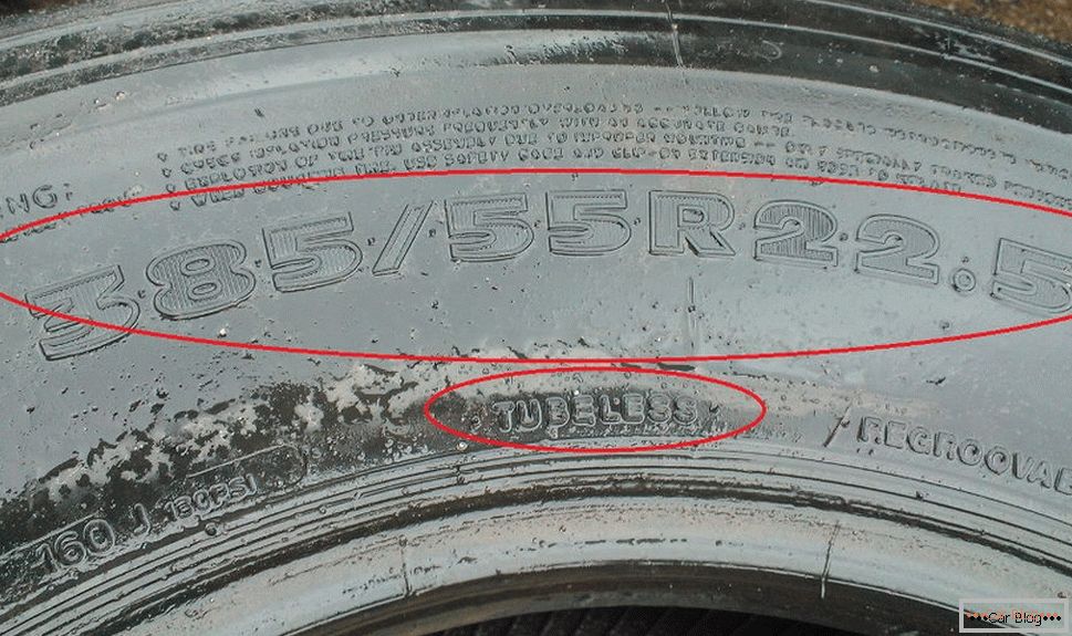 Маркиране на гуми без тръби