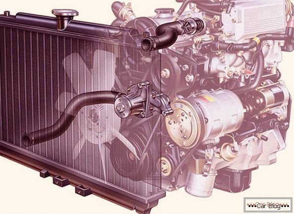 система за охлаждане на двигателя