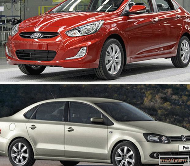 Сравнение между автомобилите Hyundai Solaris и Volkswagen Polo