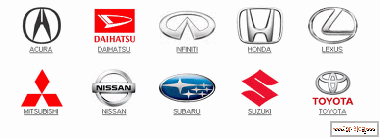 списък на марки на японски автомобили